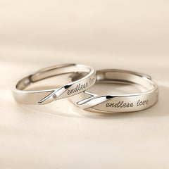 Endless Love Silver Couple Rings for Women