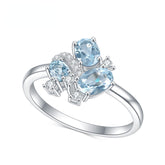 Natural Topaz Sterling Silver Ring for Women