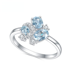 Natural Topaz Sterling Silver Ring for Women