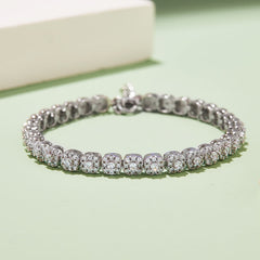 3.5 Carat Moissanite Silver Bracelet