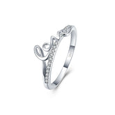 S925 Sterling Silver English Letter LOVE Japanese and Korean Rings Feminine Elegance Micro Inlay Women's Rings Foreign Trade Hot Selling Jewelry