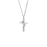 Cross Pendant Silver Necklace for Women
