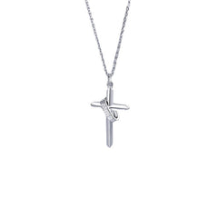 Cross Pendant Silver Necklace for Women