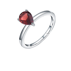 Fashion Light Luxury Natural Colourful Gemstone S925 Sterling Silver Three Prongs Ring for Women