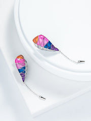 Whales Colourful Enamel Drop Earrings