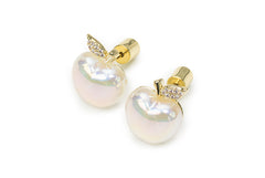 Apple Studs - Golden Studs for Women