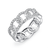 Curve Full Eternity Moissanite Band Ring