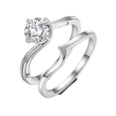 Round Moissanite Twist Engagement Rings Pack