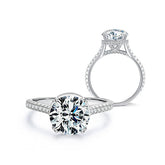 Light Luxury S925 European and American Popular Super Sparkling 3-carat Micro Set Ring for Women's Dinner, Elegant Women's Ring, Cross Border Hair Replacement Jewelry