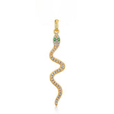 Green Eye Snake Zircon Sterling Silver Pendant
