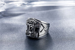 Vintage Thunder God Goat Titanium Steel Ring for Men