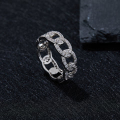 Curve Full Eternity Moissanite Band Ring