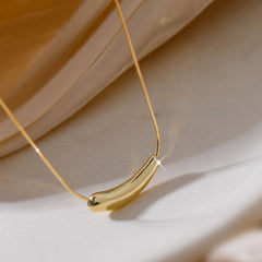 Eggplant Pendant Silver Necklace for Women