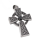 Viking Celtic Cross Zircon Titanium Steel Pendant for Men
