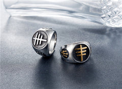 Stylish Men's Titanium Steel Crown Ring with Retro European and American Design