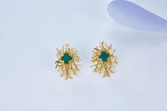 Enamel Large Bamboo Stud Earrings