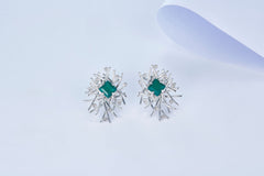 Enamel Large Bamboo Stud Earrings