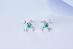 Enamel Small Bamboo Stud Earrings