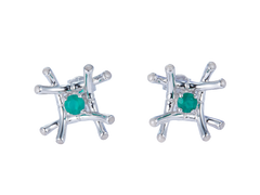 Enamel Small Bamboo Stud Earrings