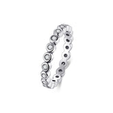 S925 Popular Versatile Stackable Sterling Silver Ring, Female Internet Celebrity Full Zircon, Korean Style Instagram Ring Wholesale Jewelry