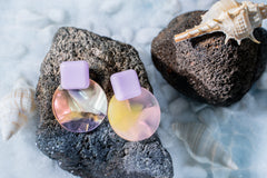 Purple Lavender in Summer Drop Earrings