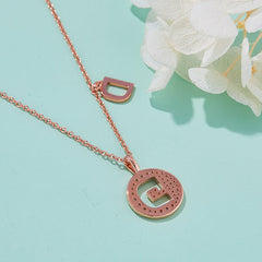Circle Letter D Moissanite Necklace