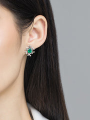 Enamel Medium Bamboo Studs Earrings