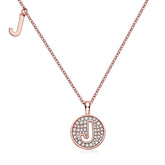 Circle Letter J Moissanite Necklace