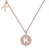Circle Letter K Moissanite Necklace