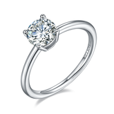 Moissanite Round-Cut Ring for Women