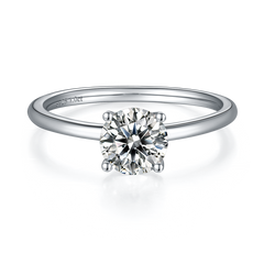 Moissanite Round-Cut Ring for Women