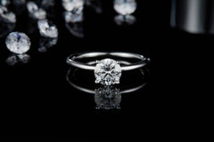 Moissanite Round-Cut Ring for Women
