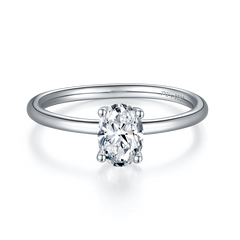 Moissanite Oval Cut Engagement Ring