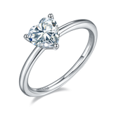1 CT Moissanite Heart Cut Engagement Ring