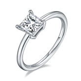 Moissanite Princess Cut Engagement Ring