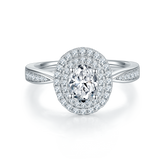 Moissanite Soleste Oval Halo Engagemet Ring