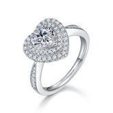 Heart Cut Moissanite Engagement Ring for Women