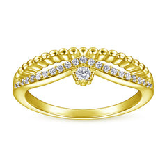 Round Zircon Modern Split Shank Silver Ring