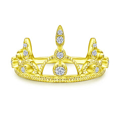 Zircon King Crown Silver Ring