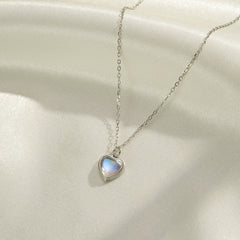 Crystal Heart Shape Pendants Collarbone Necklace for Women