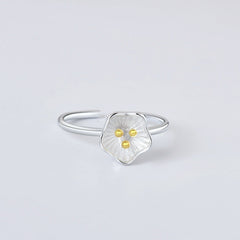 Flower Opening Sterling Silver Ring
