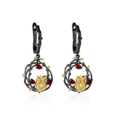 Squirrel Sterling Silver Drop Earrings for Women