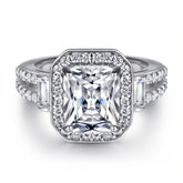 Princess Cut Zircon Vintage Silver Ring