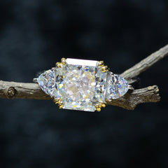 Princess Cut Zircon Silver Ring