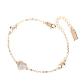 Zircon Heart Silver Bracelet for Women