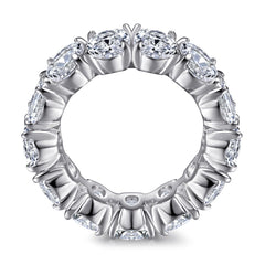 Full Circle Oval Zircon Silver Ring for Women