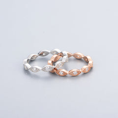 Devil's Eye with Zircon Beading Sterling Silver Ring for Women