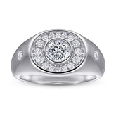 Devil's Eye Design with Round Zircon Silver Ring for Women