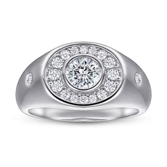 Devil's Eye Design with Round Zircon Silver Ring for Women