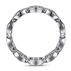 Vintage Round Full Zircon Silver Ring